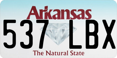 AR license plate 537LBX