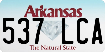 AR license plate 537LCA