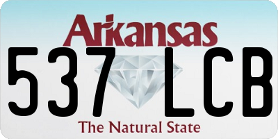 AR license plate 537LCB