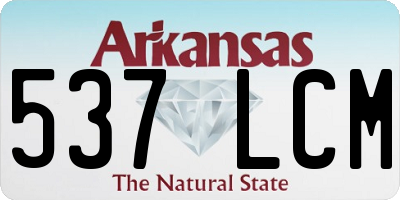AR license plate 537LCM