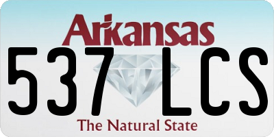 AR license plate 537LCS