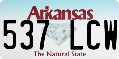 AR license plate 537LCW