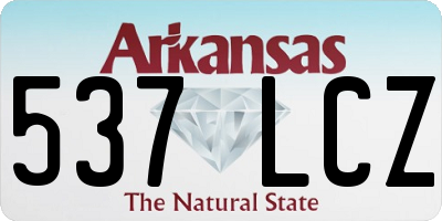 AR license plate 537LCZ