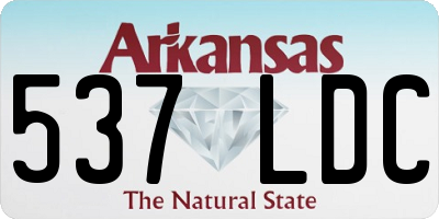AR license plate 537LDC