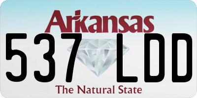 AR license plate 537LDD