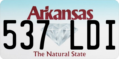 AR license plate 537LDI