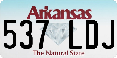 AR license plate 537LDJ