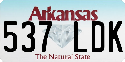 AR license plate 537LDK