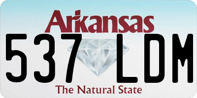AR license plate 537LDM