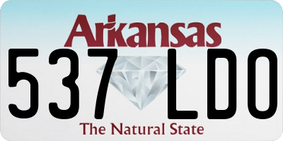AR license plate 537LDO