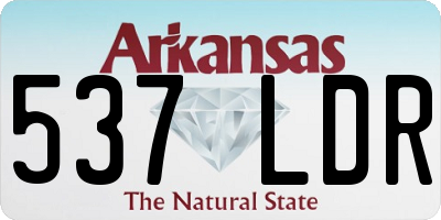 AR license plate 537LDR