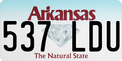 AR license plate 537LDU
