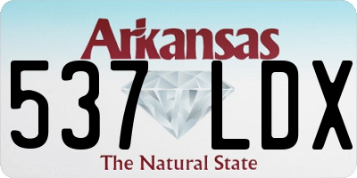 AR license plate 537LDX