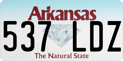AR license plate 537LDZ