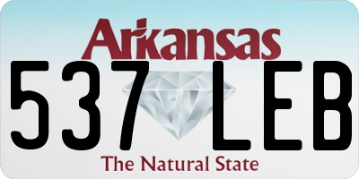 AR license plate 537LEB