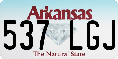 AR license plate 537LGJ