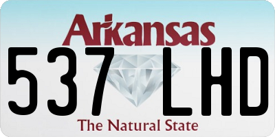 AR license plate 537LHD