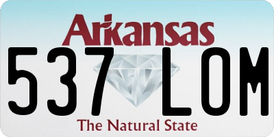 AR license plate 537LOM