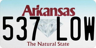 AR license plate 537LOW