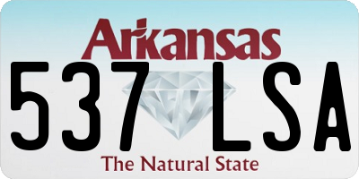 AR license plate 537LSA