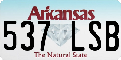 AR license plate 537LSB