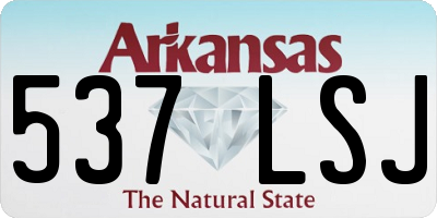 AR license plate 537LSJ
