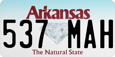 AR license plate 537MAH
