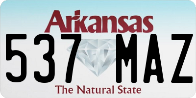 AR license plate 537MAZ