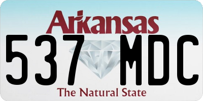 AR license plate 537MDC