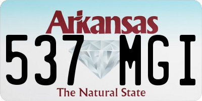 AR license plate 537MGI