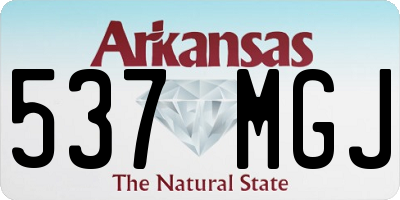 AR license plate 537MGJ