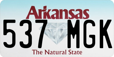 AR license plate 537MGK