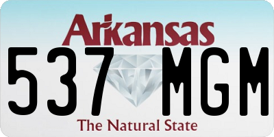 AR license plate 537MGM