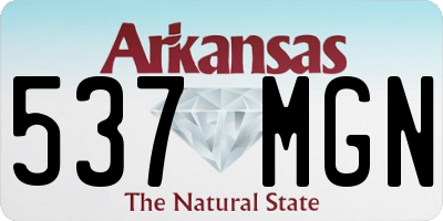 AR license plate 537MGN