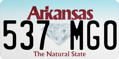 AR license plate 537MGO