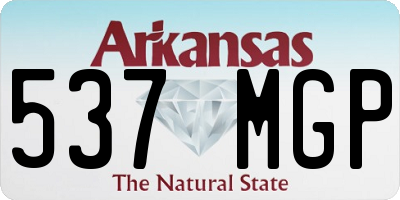 AR license plate 537MGP