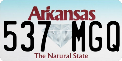 AR license plate 537MGQ