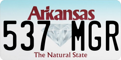 AR license plate 537MGR