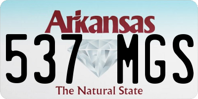 AR license plate 537MGS