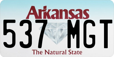 AR license plate 537MGT