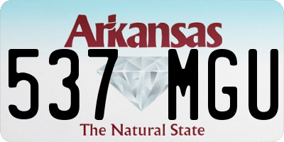 AR license plate 537MGU