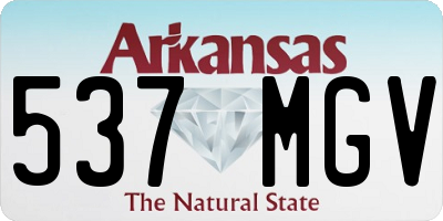 AR license plate 537MGV