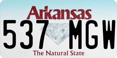 AR license plate 537MGW