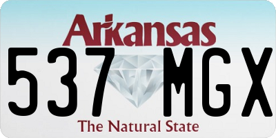 AR license plate 537MGX