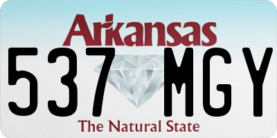 AR license plate 537MGY