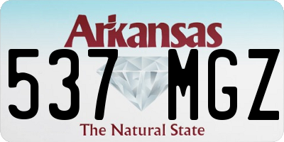 AR license plate 537MGZ