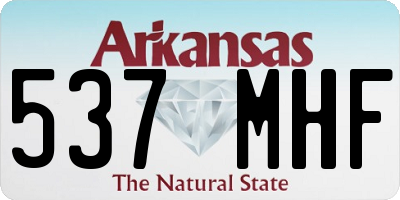 AR license plate 537MHF