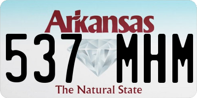 AR license plate 537MHM