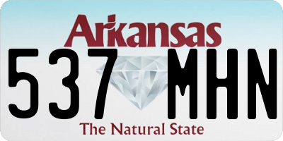 AR license plate 537MHN
