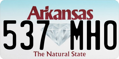 AR license plate 537MHO